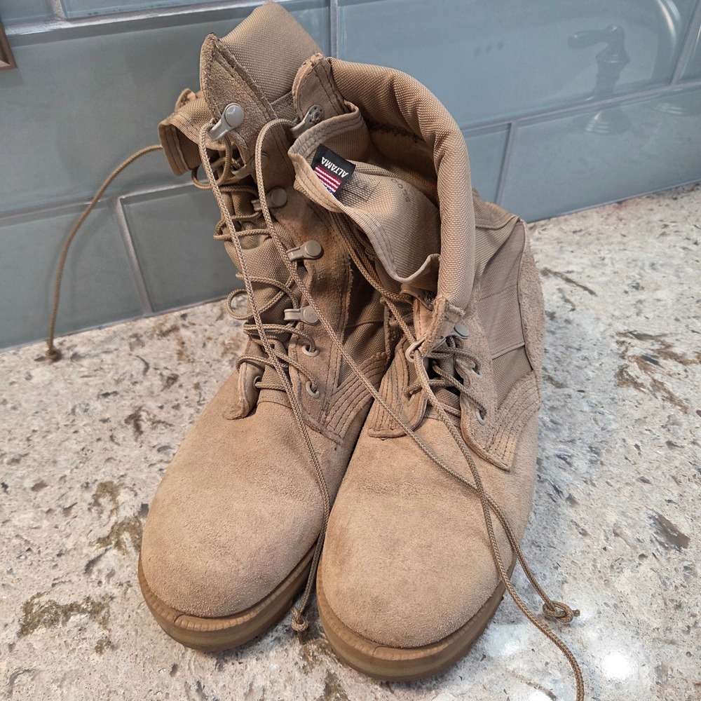 Altama Desert Tan Military Combat Boots Vibram Sole Mens 6 R USA Tactical